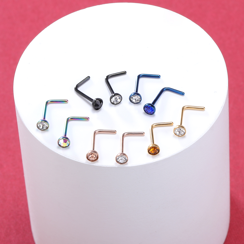 Set 40 Khuyên Mũi Thời Trang Cá Tính 316l Bằng Thép Không Gỉ 20g