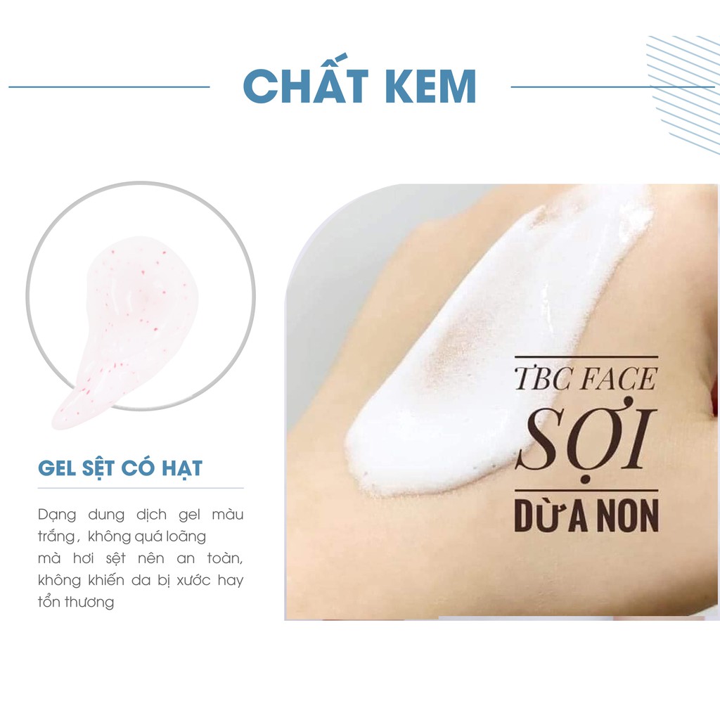 Muối tẩy tế bào chết da mặt Sợi dừa non Acosmetics - Giúp làm sạch da mặt và làm mờ thâm sạm