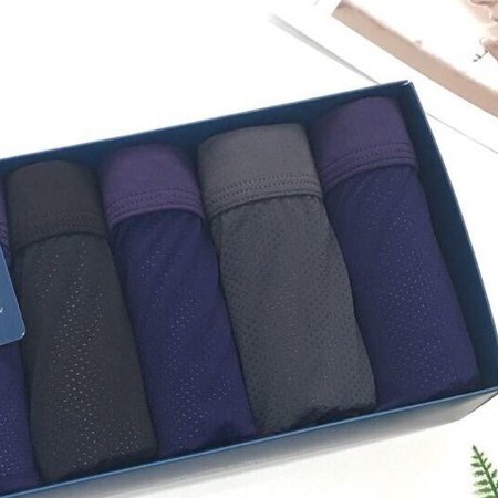 [Hộp 4 cái] quần sịp thông hơi thun lạnh loại chéo( shop bao chất).