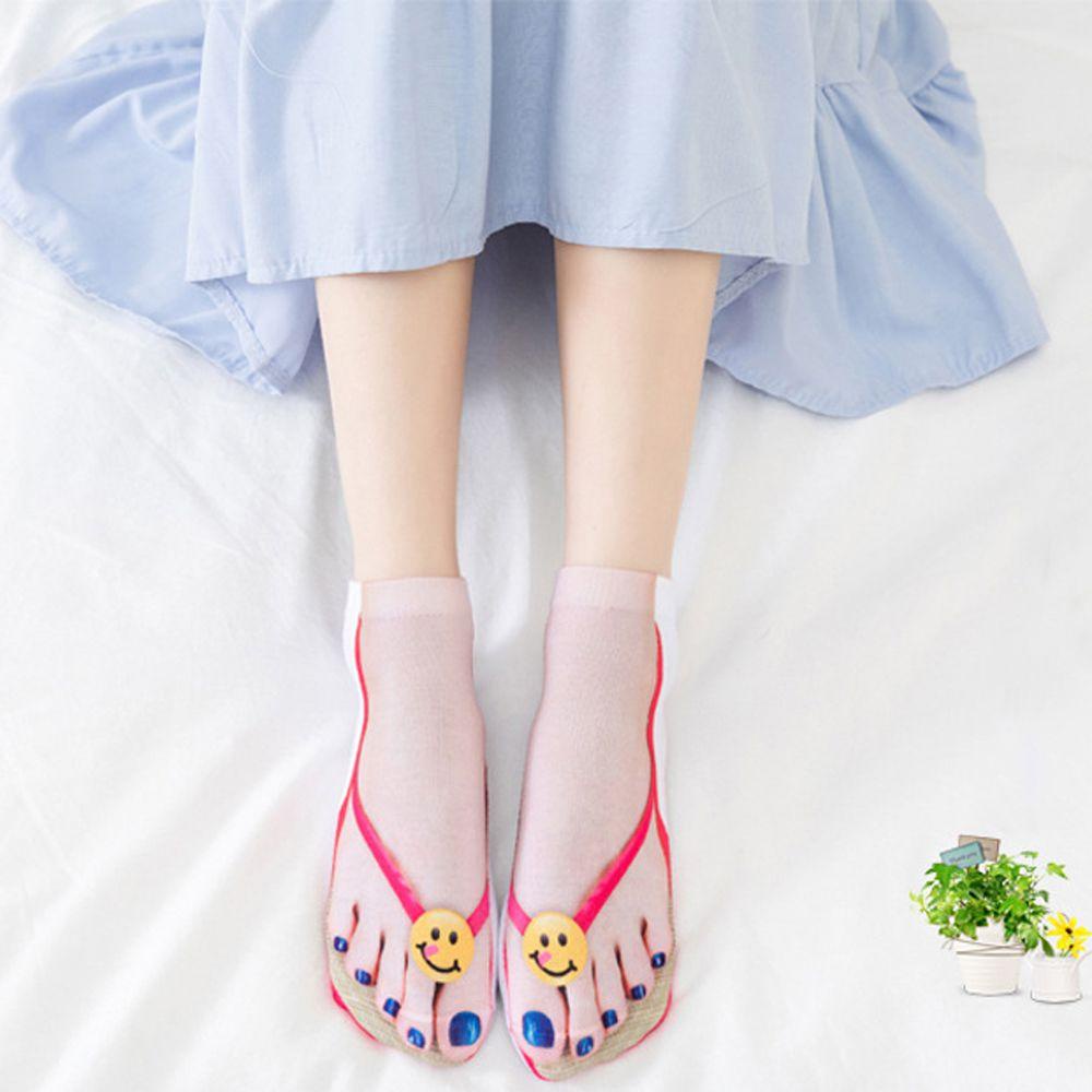 Tất Xỏ Ngón In Hình Tiền Đô La Mặt Cười Phong Cách Harajuku Sáng Tạo Dành Cho Nữ VANES1