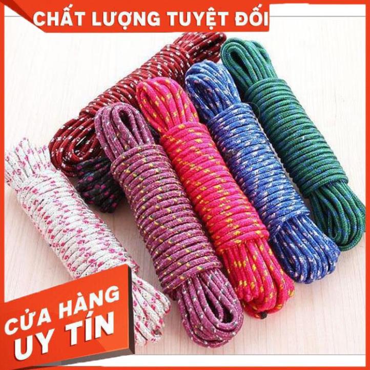 (Video Clip)  Cuộn Dây Phơi Đồ, Quần Áo Vải Bện Siêu Chắc DÀI 10 MÉT - Dây Buộc Màn