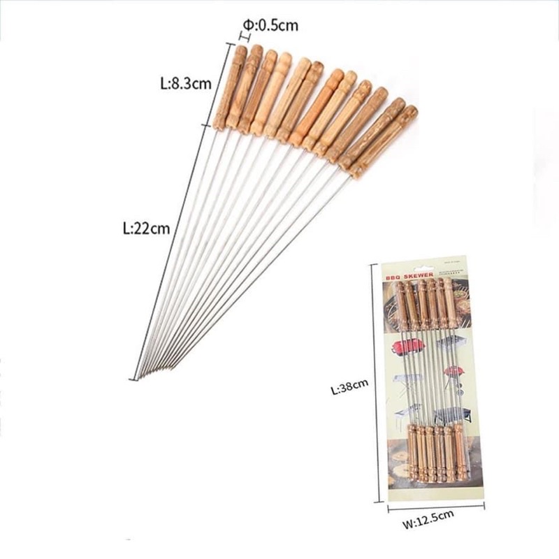 Set 12 xiên nướng