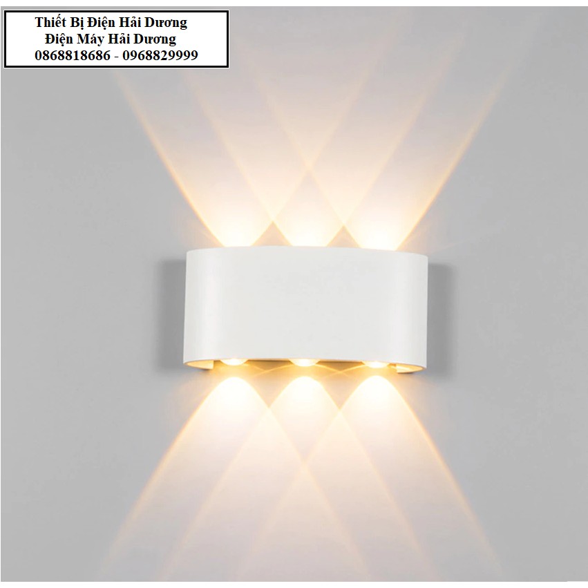 Đèn trang trí hắt tường 2 đầu 4w/6w Led thân nhôm chống nước TN188 - TN187 - Decor Energy lighting - Bảo hành 1 năm