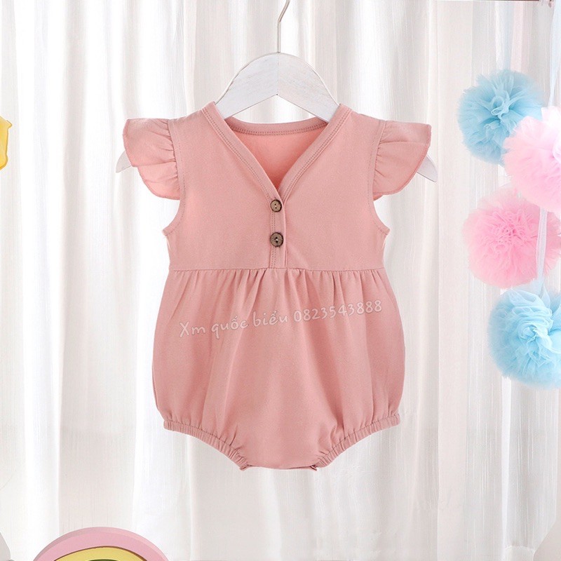 áo liền quần body bé gái( size 3-14kg)