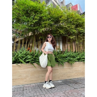Áo ba lỗ croptop ôm basic phong cách năng động | Basic croptop Lonascorner