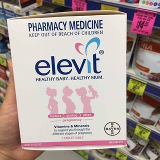 ELEVIT Bầu Úc 100 viên - hãng chính hãng siêu thị chemist