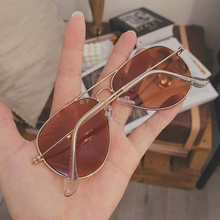 Kính mắt nam nữ Auth Hotel Cali thương hiệu mỹ chống UV màu rose gold