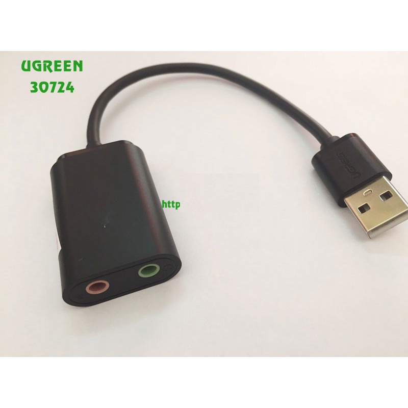 Card sound USB 2.0 to Audio 3.5mm Ugreen 30724 30143 - Hàng chính hãng