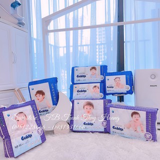  Bỉm Dán/Quần cao cấp Goldgi sz NB92 / S84/ M66/ L56 cho bé