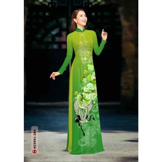 vải áo dài con hạc 