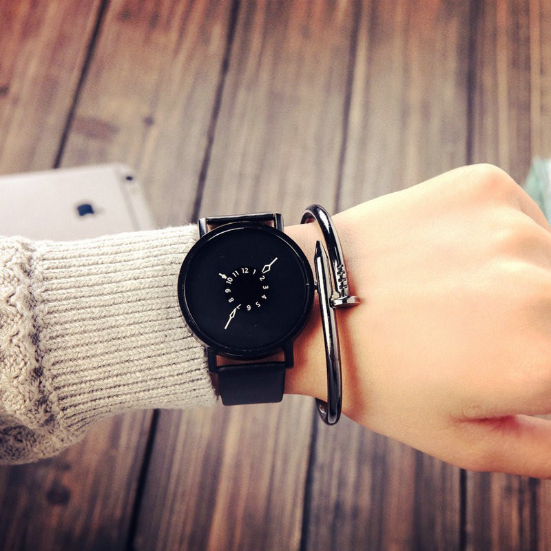 Đồng hồ thời trang nam nữ Mstianq MSD01 mặt số độc đáo, dây da êm tay, mặt to cá tính | BigBuy360 - bigbuy360.vn