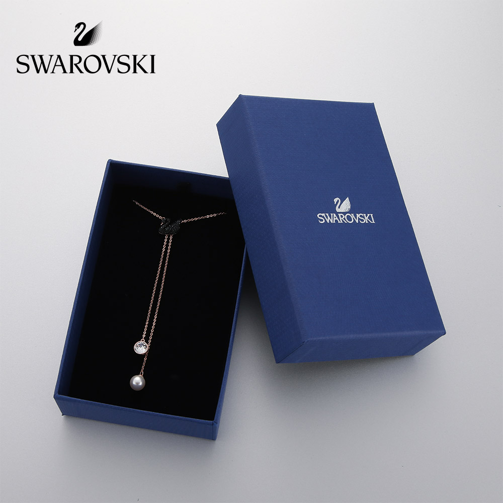 Dây chuyền Swarovski thiên nga đen đính đá pha lê kiểu dáng thời trang dành cho nữ