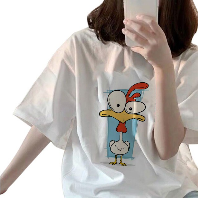 Con gà dẽ thương - Áo Thun Nữ Cotton - Áo Tay Lỡ