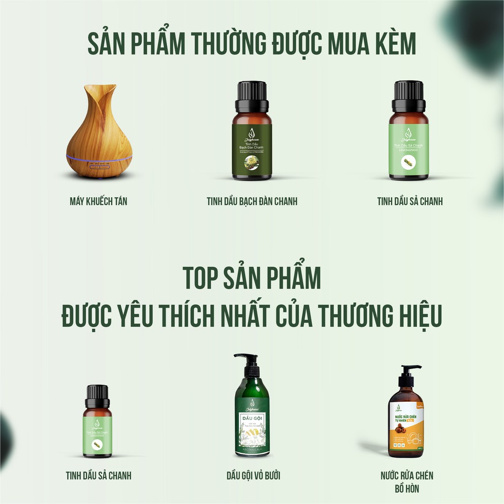 [Mã LIFEM1 giảm 50k đơn 99k] Tinh dầu đuổi muỗi nguyên chất Julyhouse 50ml. Tặng kèm Vỏ Khuếch tán