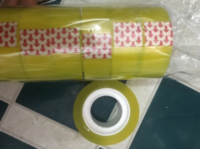 Băng Dính Văn Phòng Bản 2Cm cuộn dầy nhiều mét 1 Cuộn màu trắng trong tốt dán giấy dán văn phòng phẩm quà tặng #310101