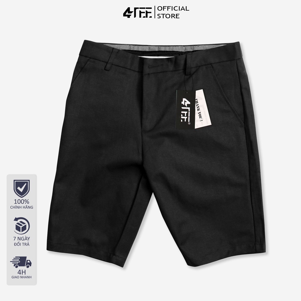 Quần short - Quần Short ĐEN Kaki Âu nam cao cấp - Chất liệu mềm mịn, co giãn, kiểu dáng trẻ trung đẹp