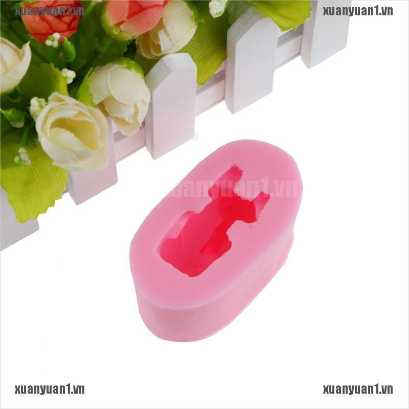 [XUANYUAN1] Khuôn silicone Làm Bánh Xà Phòng Hình Thỏ Phục Sinh