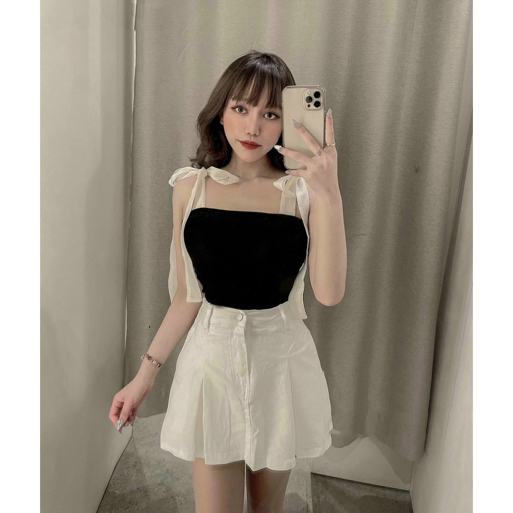 [FREESHIP] Áo Hai Dây Cột Nơ Hotgirl BGTV74213