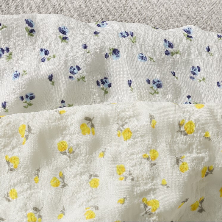 Áo Croptop Hoa Nhí Tay Phồng Rút Ngực Hàng Quảng Châu AK04 Kèm Ảnh Thật