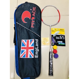 Vợt cầu lông PROACE khung carbon siêu hót( tặng dây đan+ cuốn cán)