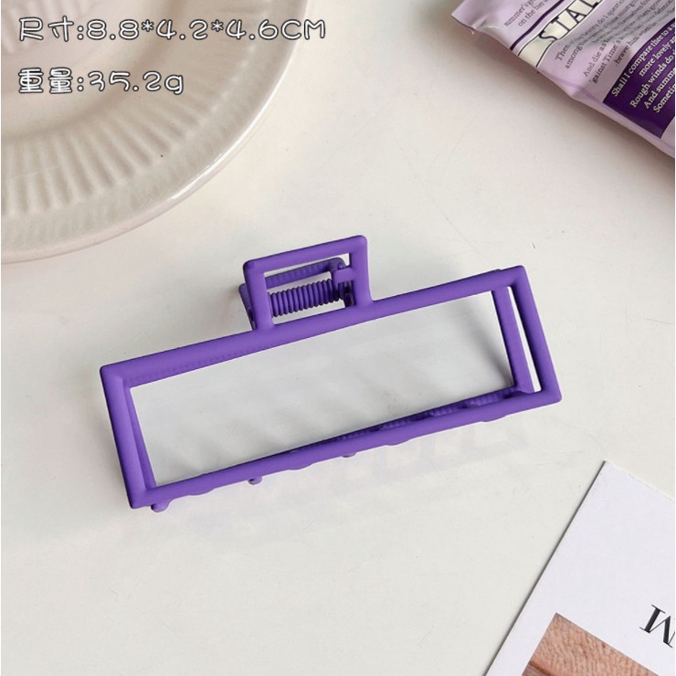 Cặp tóc càng cua, Kẹp kim loại màu Tím Hottrend thời trang Hàn Quốc basic thanh lịch hiện đại giá rẻ