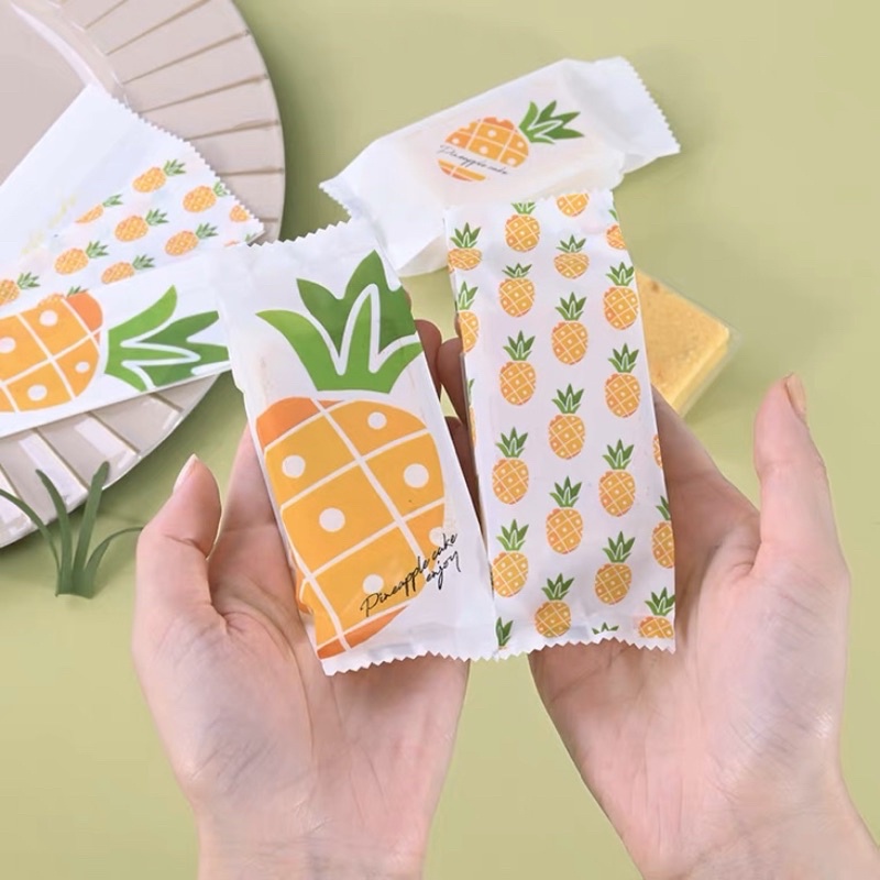 Set 50 vỏ bánh dứa loại đẹp kèm khay đựng bánh