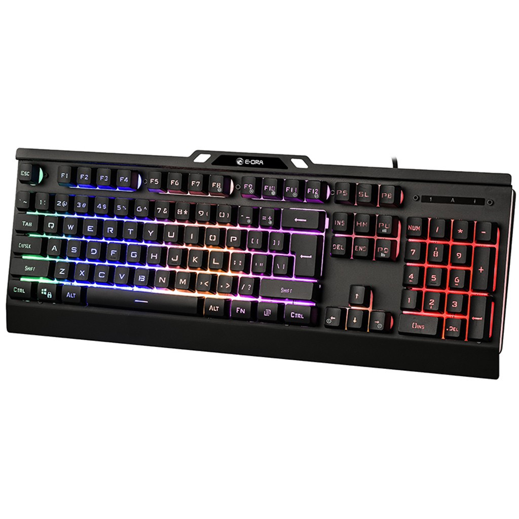 [Mã SKAMSALE03 giảm 10% đơn 200k] Bàn phím Gaming EDRA EK701 - Chống nước tuyệt đối - Led RGB - Màu đen - BH 24 tháng