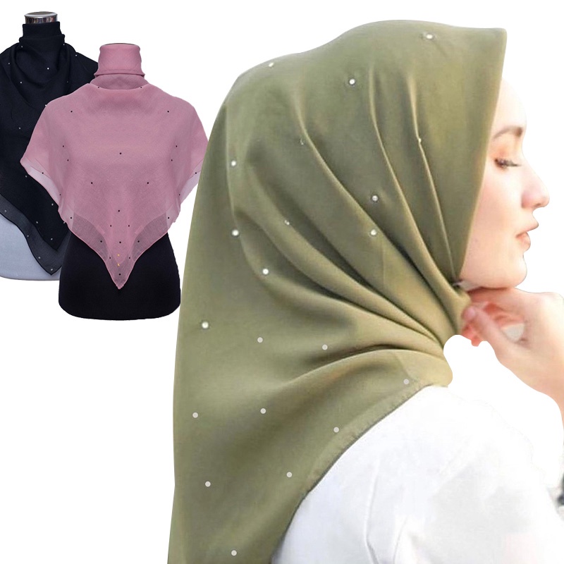 Khăn Vuông Cotton Đính Đá Lấp Lánh 110x110cm WJ491