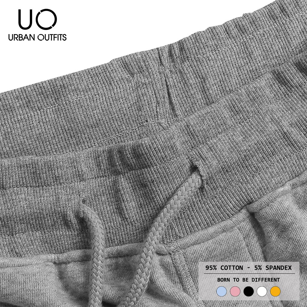 Quần Short Nam Nữ Lưng Thun URBAN OUTFITS In Sườn Xéo QSR02 Ống Suông Hàn Quốc Cotton Nỉ | BigBuy360 - bigbuy360.vn