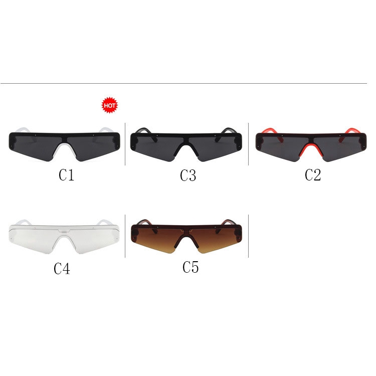 Western Style Rectangle Sunglasses Men Fashion Designer  Glasses Anti-UV400