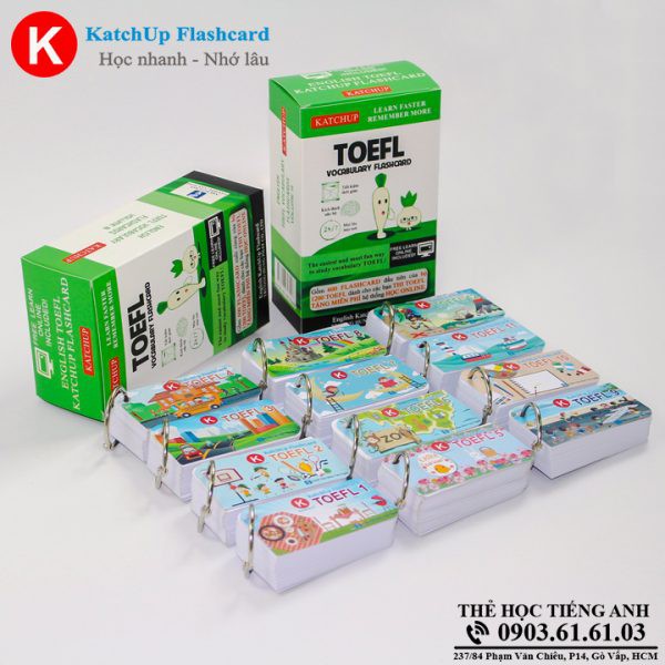 COMBO Flashcard Tiếng Anh TOEFL  – 3 loại giấy