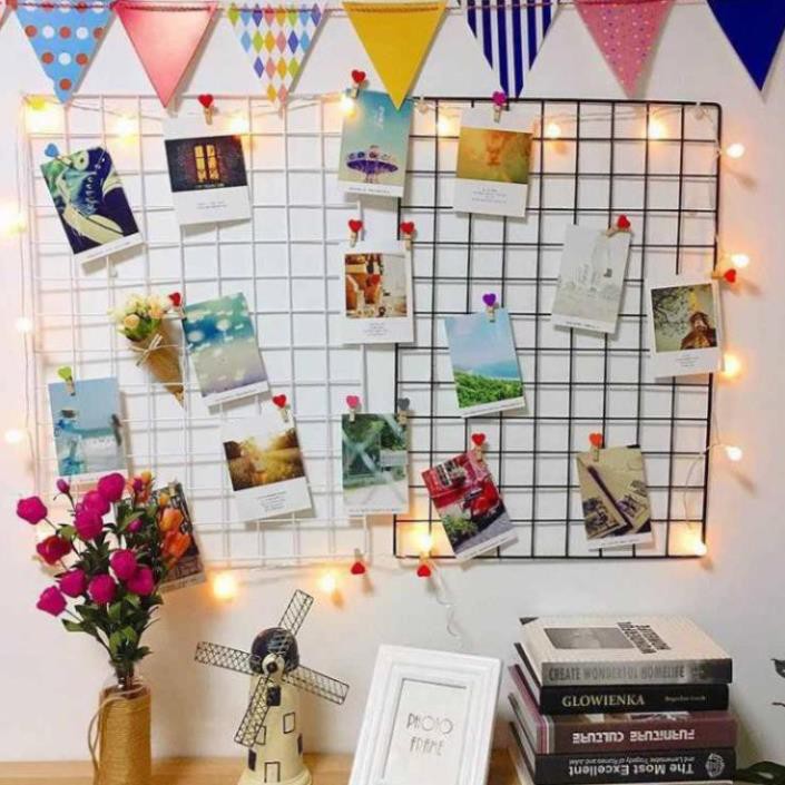 Tấm Lưới Trang Trí Treo Tường,Tấm Lưới Thép Lắp Ghép loại 1 ( Tặng đinh 3 chân)