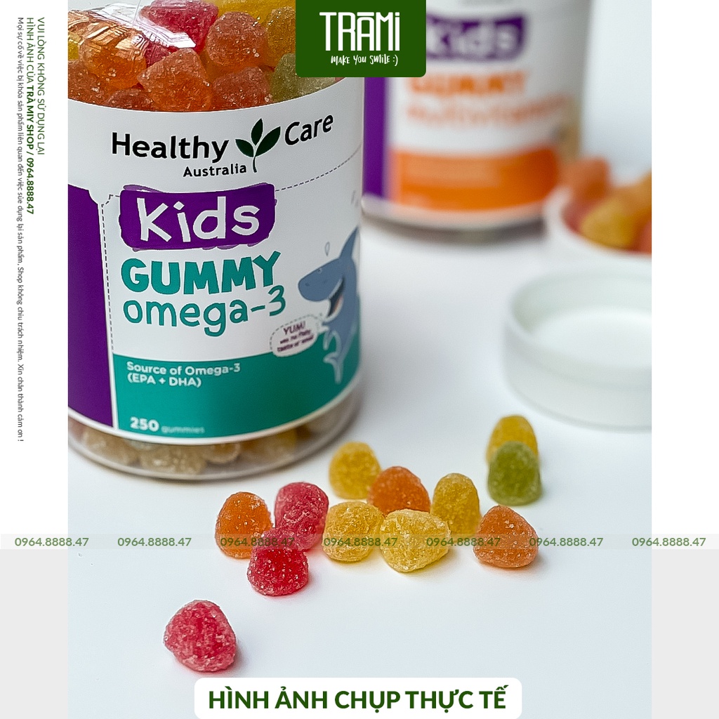 [CHÍNH HÃNG] Kẹo Dẻo Bổ Sung Vitamins Cho Bé Healthy Care. Kids Gummy Multivitamins Và Kids Gummy Omega-3