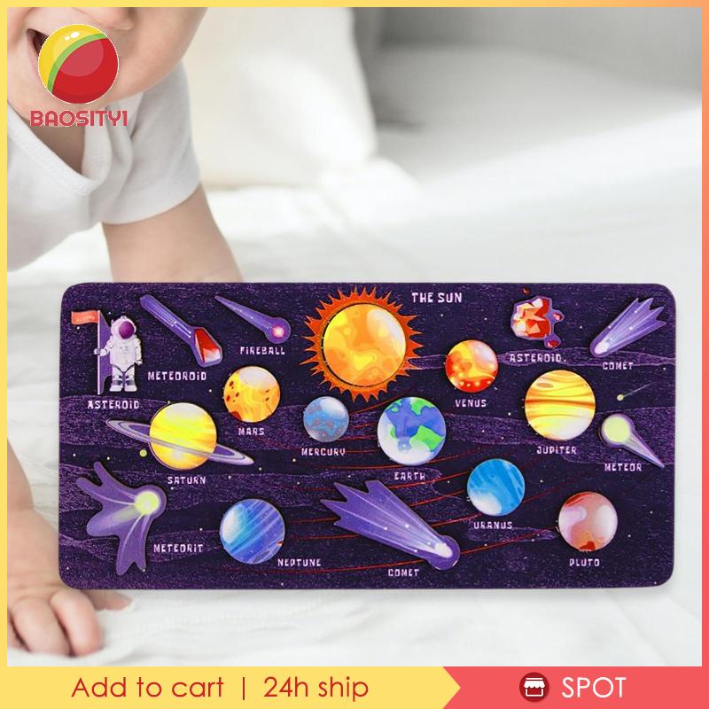 [Baosity1] Đồ Chơi Bảng Gỗ Hệ Mặt Trời Tương Tác Giáo Dục Cho Trẻ
