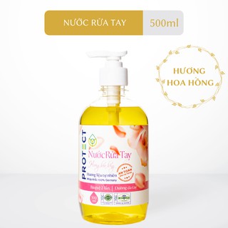 Nước Rửa Tay Diệt Khuẩn PROTECT 500ML Chiết Xuất Từ Hoa Hồng Tự Nhiên Khử Mùi Toàn Diện Cho Đôi Tay Hoàn Toàn Sạch Sẽ