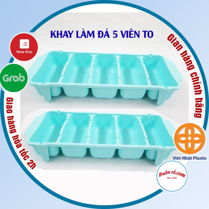 Set 3 vỉ đá 5 viên nhựa dẻo Việt Nhật (6928) khay làm đá, thạch rau câu, đựng đồ trữ đông ăn dặm cho bé -Buôn rẻ 01261