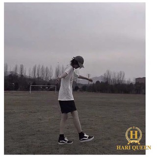 Quần đùi nữ ống rộng đen trơn