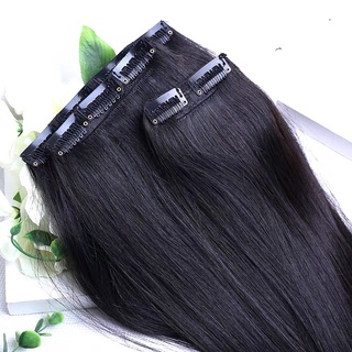 bộ tóc kẹp phím mảnh làm từ tóc thật 100%(có bảo hành)