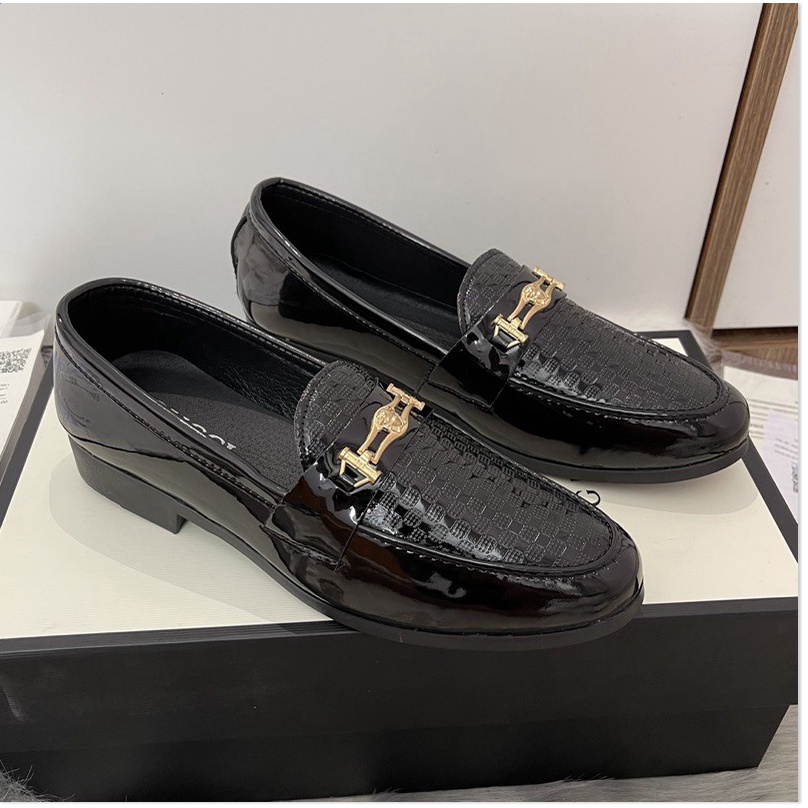 💗MILANO SHOES💗 Giầy lười xích vàng nam giá tại kho, đẹp thời trang mẫu mới nhất