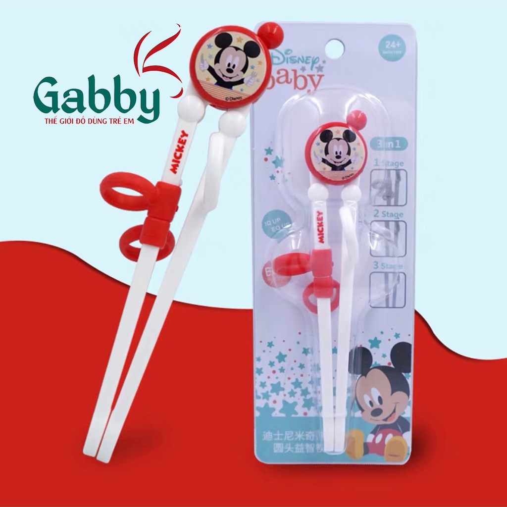 Đũa tập ăn đầu tròn cho bé Disney nhiều mẫu (MICKEY, MINNIE, MC QUEEN, ELSA)