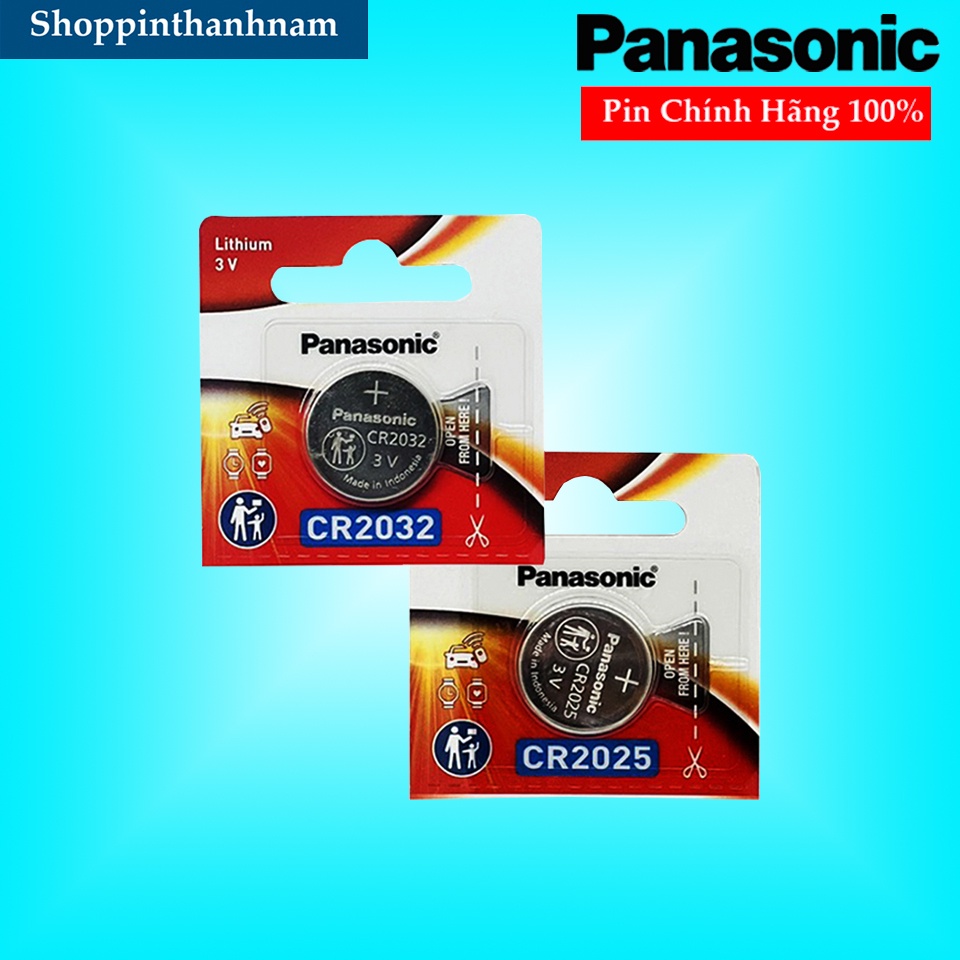 1 Viên Pin Panasonic CR2032 / CR2025 / CR2016 / CR1632 / CR1220 / CR1620 / CR1616 Lithium 3V Chính Hãng