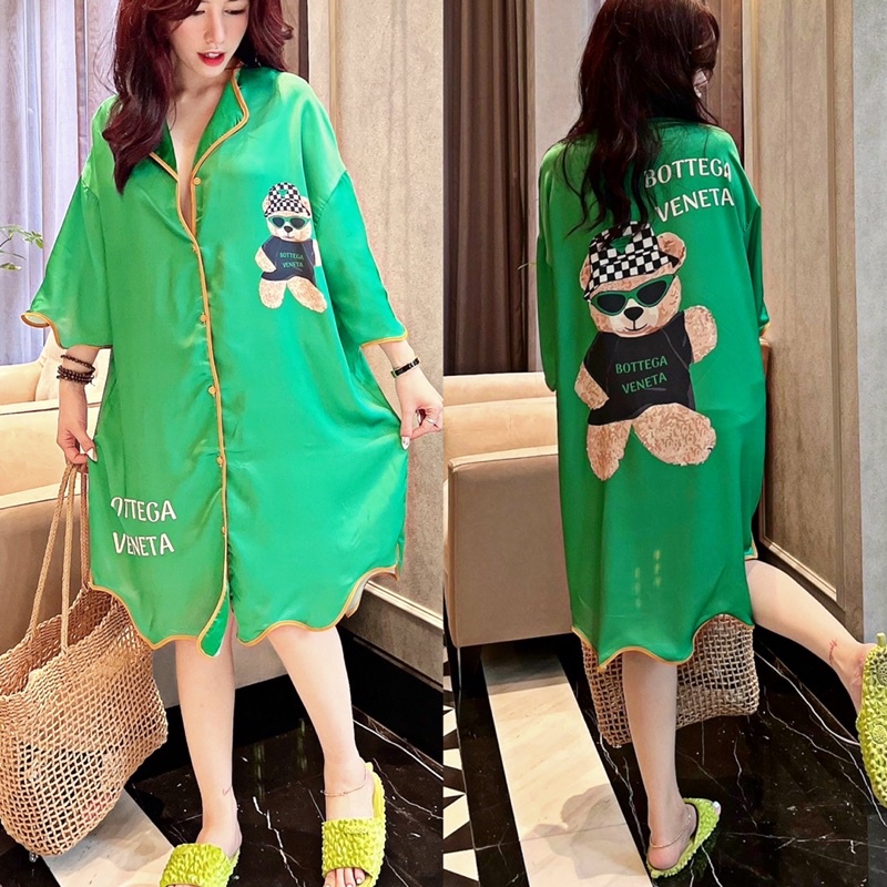 Đầm váy LỤA mặc nhà mặc ngủ siêu mát siêu thoải mái (bầu bí - sau sinh mặc được thoải mái)