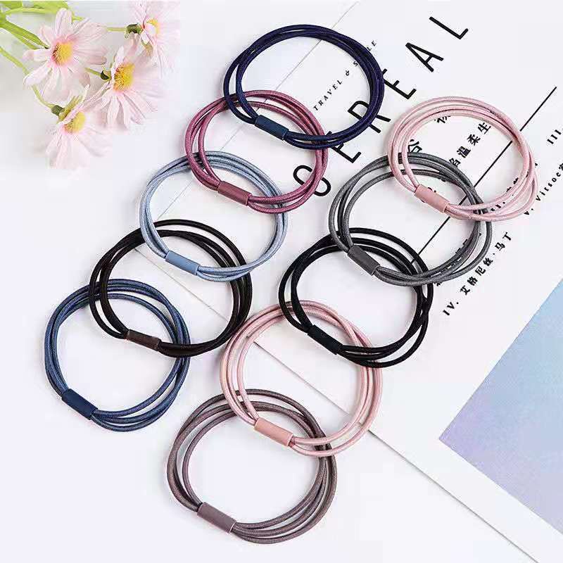 Dây buộc tóc bằng cao su co giãn tốt phong cách Hàn Quốc xinh xắn cho nữ
