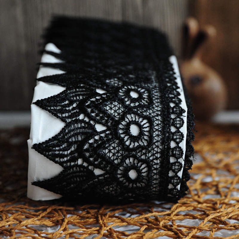 Dây Thêu Họa Tiết Lá Rộng 9CM Dài 1yard(0.9M)