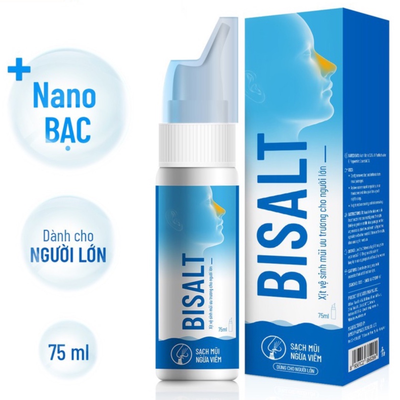 Xịt mũi tràm trà nano bạc Bisalt KENTEK PHARMA 75ml NPP Shoptido