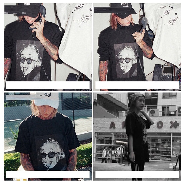 Áo thun Anhxtanh Đeo Kính Unisex Basic Tee 100% Cotton thiết kế SuzaSport, phông trơn nam nữ tay lỡ oversize form rộng