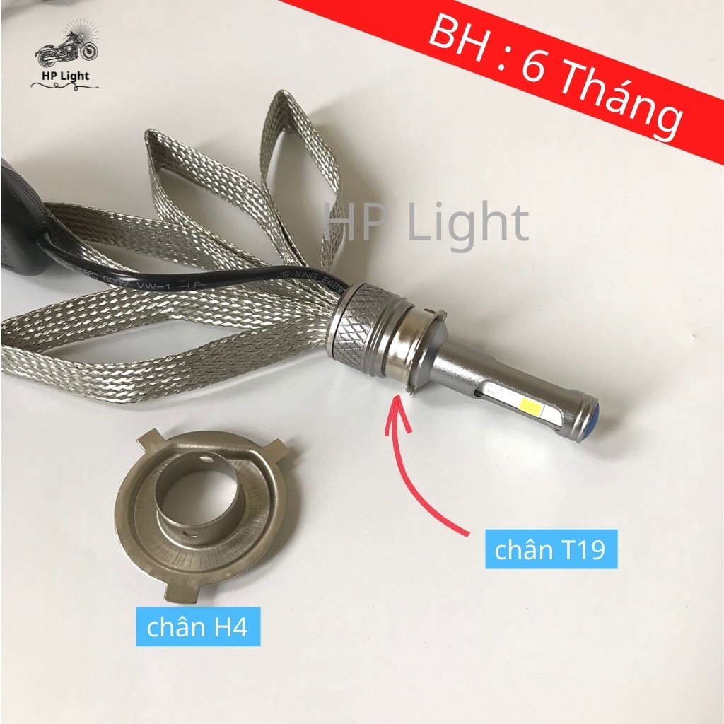 Đèn Pha Led 2 Tim H4 , M5 Lắp Xe Wave, , Dream, Air Blade,  Và Nhiều Dòng Xe Khác_Led HP LIGHT M02J