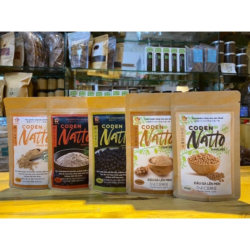 Natto Coden- Đậu tương đen, đậu tương vàng, đậu gà