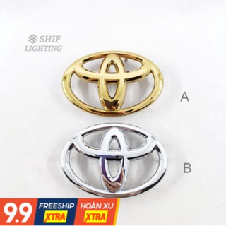 Logo chữ Toyota cao cấp mạ crom chrome Gắn Xe Hơi ô tô vô lăng tay lái Vios Innova Camry Altis Fortuner
