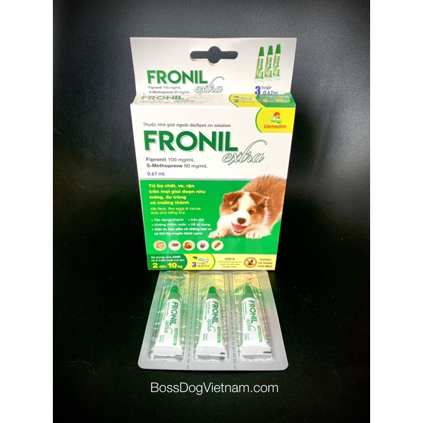 Fronil EXTRA mới Nhỏ gáy ngừa ve rận, bọ chét cho chó | BossDog